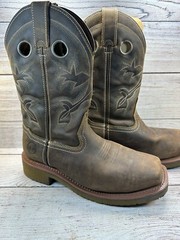Double-H Women’s Brown Composite Toe Work Boot Size 8M **GREAT SHAPE**