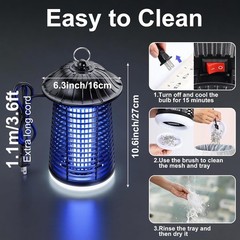 Mosquito Fly Bug Insect Zapper Killer Indoor Outdoor Electronic Light Trap Lamp