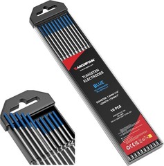 ARCCAPTAIN TIG Welding Tungsten Electrode Blue 2% Lanthanated 10-Pack 1/16″ x 7″