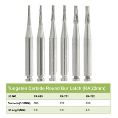 Wave Dental Tungsten Carbide Bur for Low Speed Contra Angle Latch RA 22mm / 26mm