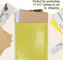 Golden State Art, 50 Pack 11X17 Corrugated Cardboard Sheets Cardboard Inserts Fl