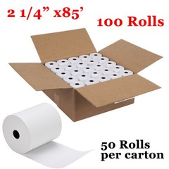 100 Rolls 2 1/4″x85′ Thermal Paper Cash Register Receipt POS Receipt Paper Roll