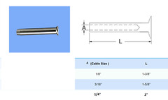 T316 Stainless Steel Cable Railing Stemball For METAL POST 1/8″, 3/16″ & 1/4″