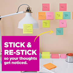 Post-It Super Sticky Notes, 24 Sticky Note Pads, 3 X 3 In., School Supplies
