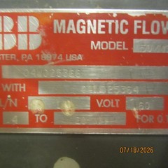 ABB 50XM13DXKD10AABC229 Magnetic Flowmeter Signal Converter 120V 4-20mA WORKING