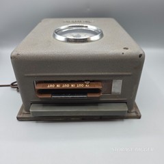 VTG Stromberg Model 14 Time Clock Corded Gray Metal Case Industrial Punch Clock