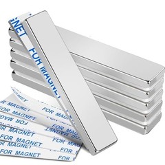 Strong Magnet Strips Heavy Duty – Rare Earth Magnets with Adhesive – Pack of 6