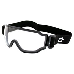 Birdz Eyewear Arch Padded Safety Sky Diving Ski Motorcycle Goggles Clear Lenses