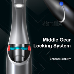 AI Dental Electric 1:1 Direct Drive Fiber Optic Low Speed Handpiece Contra Angle