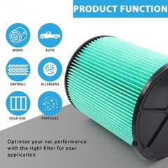 New Cartridge Vacuum HEPA Filter Suitable For Craftsman 5-20 Gallon Replace Part