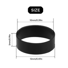 Small Rubber Bands – 100 Pieces 0.5 Inch Mini Black Elastic Cord Bands Strong…