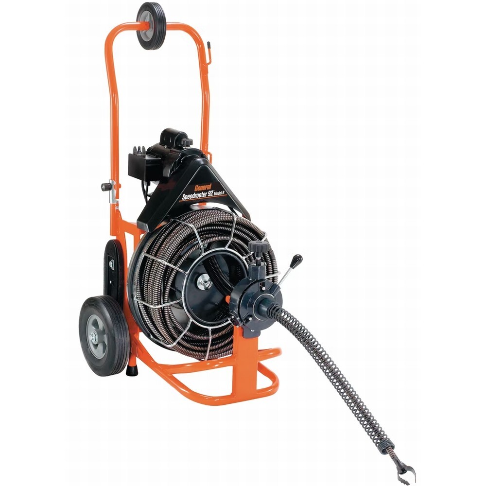 General Wire Speedrooter 92R Automatic Self Feed Sewer Cleaner w/ 100′ x 3/4″