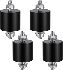4 Pack 25X25Mm M6 Rubber Vibration Isolator Mounts, Rubber Isolator Mounts, Rubb