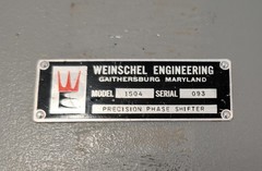 Weinschel Engineering 1504 Precision Phase Shifter RF Microwave