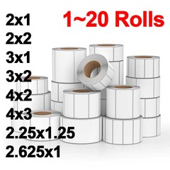 2×1 2×2 4×3 4×2 Thermal Shipping Labels UPC Barcode Sticker For Zebra Rollo