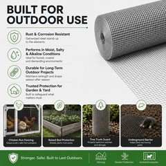GoldPeak 1/4 inch Wire Mesh Hardware Cloth 24 in. x 100 ft. 23 Gauge | Hot-di…