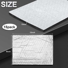 Nuanchu 512mil 11.25 Sq ft 13 mm Thickened 9 x 12 Inch,11.25 ft, Silver