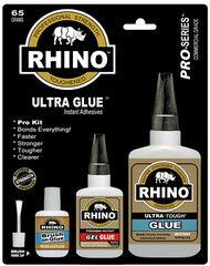 Rhino Glue Medium Thick Gel, Heavy Duty 40 Gram Clear