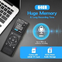 64GB Digital Voice Recorder with Playback,Audio Recording Device for Lectures…