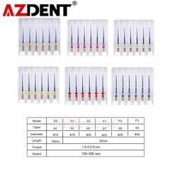 6pcs Endodontic Dental NiTi Engine Use Heat Activated Rotary Files 19mm/25mm