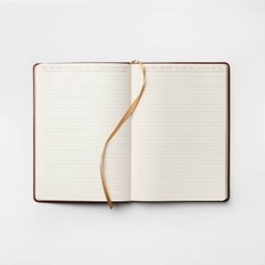 192pg Large Ruled Journal 10″x7″ Dark Brown Leatherette Soft Cover Notebook