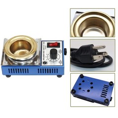 50mm 110V 150W Lead-Free Solder Pot with 500g Capactity & BGA Solder Paste Sc…