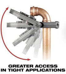 For Milwaukee M12 Universal Copper Pipe Press Jaw for US Standard 1/2”–1” Jaws