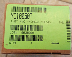 Hayward YC10050T Y Check Valve 1/2″