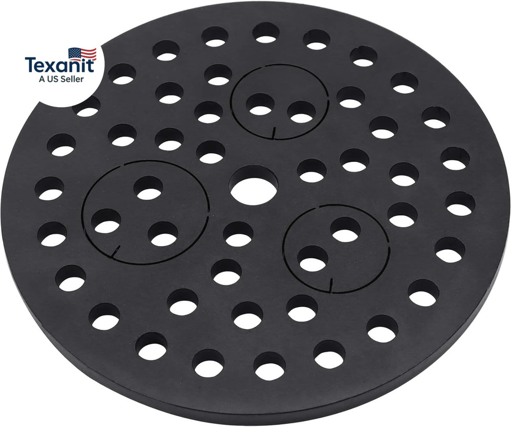6.5″ Cast Iron Drain Cover with Removable Drain Ports, Garage Drain Cover, Floor