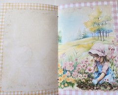 Junk Journal Booklet “COUNTRY GINGHAM” Farmhouse Cards, Pockets Ephemera 40Pg