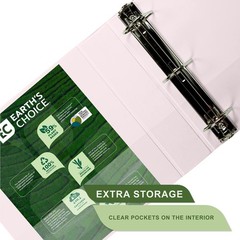 Samsill Plant-Based 2 Inch Durable D-Ring, View Binder, 2-Inch, Rose