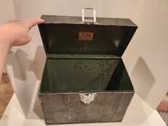 Vintage Porta Metal File Chest Union Steel Chest Corp Black/Green No 1012 No Key