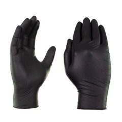 AMMEX Black Nitrile Disposable Exam/Medical Gloves 3 Mil Latex-Free Case of 1000