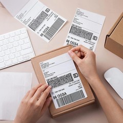 CEPRICO 4”x 6” Direct Thermal Shipping Labels – 1 Roll (220 6”, White