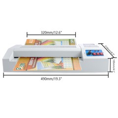13″ Laminating Machine A3 A4 Thermal Laminator Machine 4 Roller Hot Cold Film