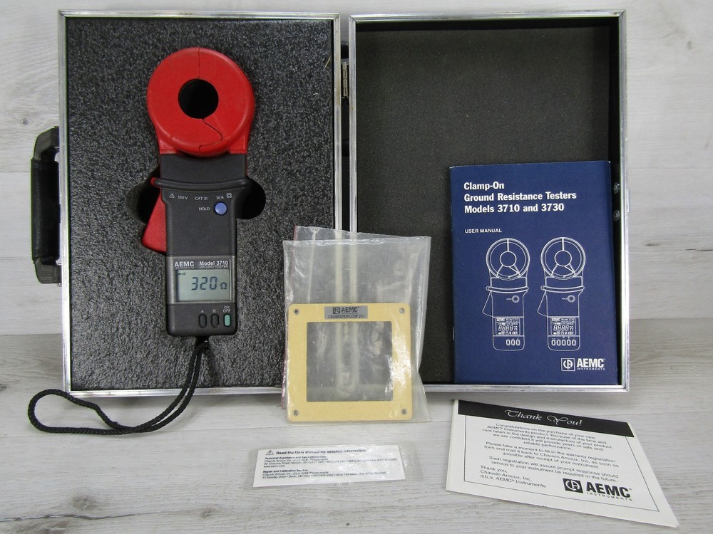 AEMC Clamp-On Ground Resistance Tester 3710 Auto-Ranging Hold Function Clamp