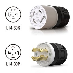 Moisture Resistant NEMA L14-30P Locking Plug – Ergonomic Design for Easy Use
