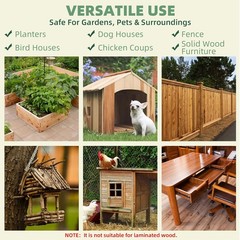 Garden Box Sealer 32OZ/946ML, Non-Toxic & Plant-Based Waterproofing Wood Sealer