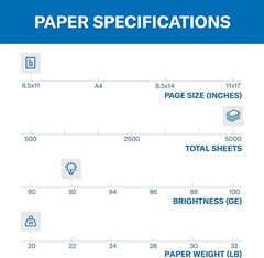 Hammermill Printer Paper, 20 lb Copy Paper, 8.5 x 11 – 10 Ream 5,000 Sheets
