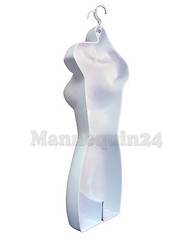 3 Color Combo White Flesh Black Female Torso Body Form Mannequins + 3 HANGERS