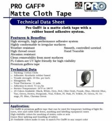 Pro Tapes Pro Gaffer Tape White 2″ x 55 yds.