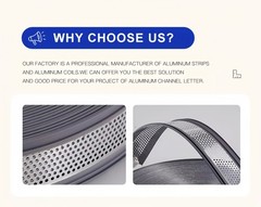 100ft 8mm Channel Letter Coil Aluminum Trim Cap Strip for Making Sign Lightbox