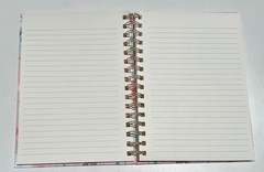 Clementine Twin Wire Hard Cover Spiral Journal Notebook Floral Swan “Notes”