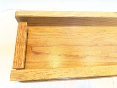 Vintage Desk Organizer Oak Wood Table Book Rack Shelf Country Ship 20.5 x 8 x 2