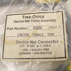 Trex-Onics 60206 Device Net Cable Assembly 2M Female