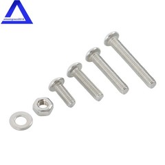 600PCS M3 M4 M5 M6 Stainless Steel Flanged Bolts and Nuts Kit,16 Common Sizes