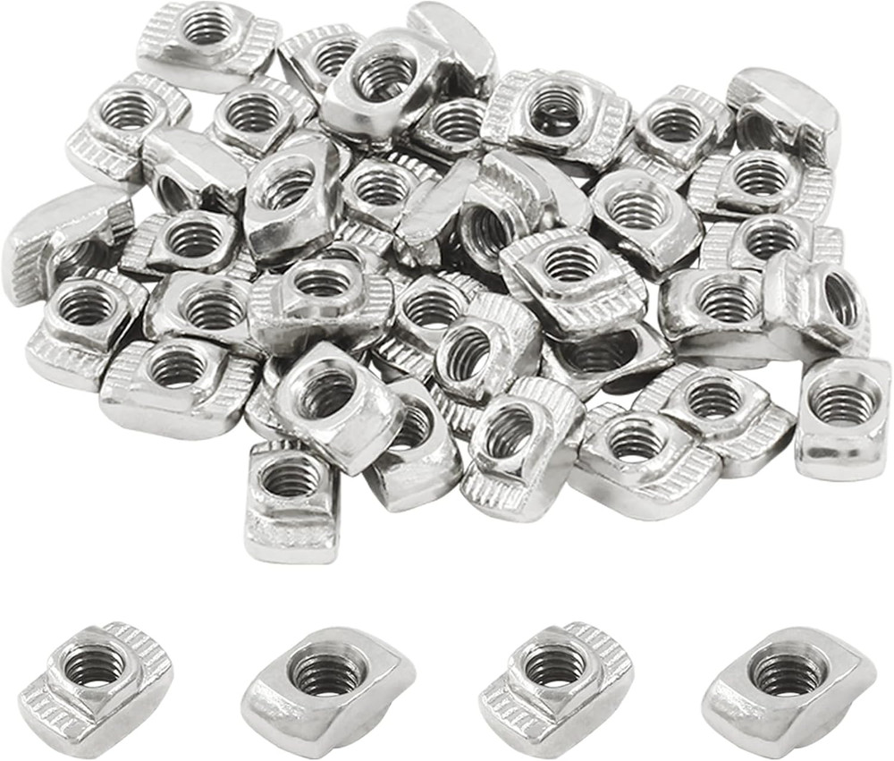 100pcs M4 T-Slot Nuts 2020 Series Hammer Head Carbon Steel Aluminum Profile