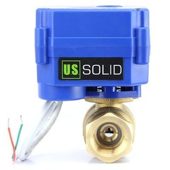 U.S. Solid 3/4″ NPT Motorized Ball Valve N/C 9V 12V 24V AC/DC 2-Wire Brass