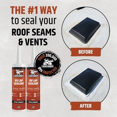 RV Lap Sealant, Self-Leveling Roof Sealer, White, 1 Pack | Flows Smoother Tha…
