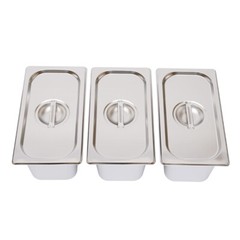 3-Pan Commercial Electric Food Warmer Steam Table Buffet Bain Marie Countertop
